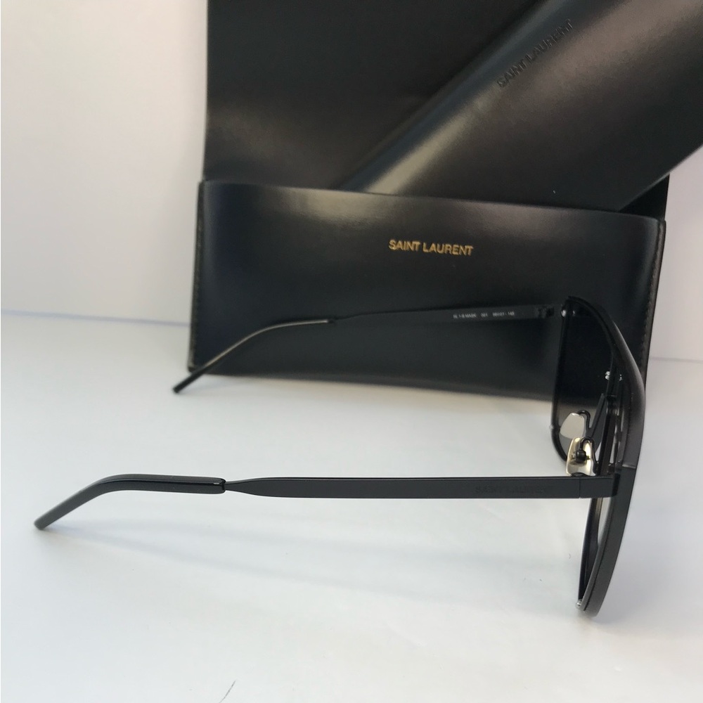 💯 - New Authentic Saint Laurent New Wave SL 1-B MASK Sunglasses Black - … - Picture 11 of 16